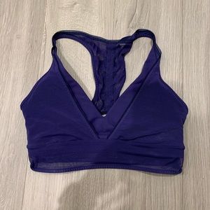 Blue mesh sports bra from lululemon